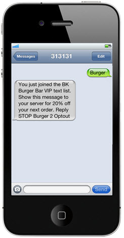 Burger King SMS