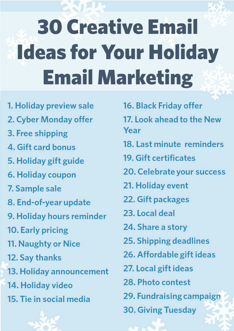 30 Creative Ideas for Your Holiday Email Marketing 