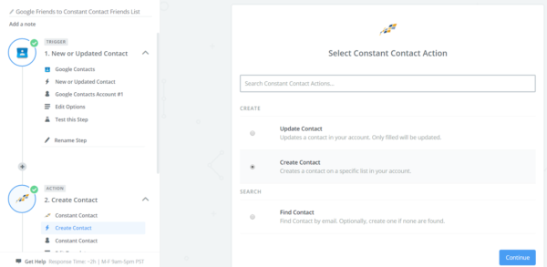 Constant Contact Zapier Integration