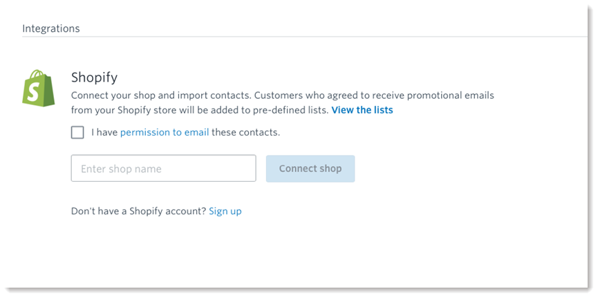 Connect Shopify with Constant Contact