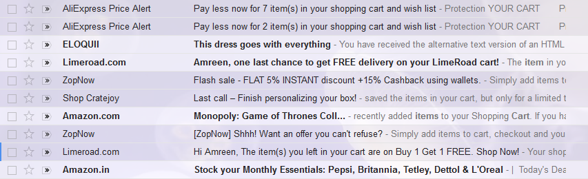 The emails customers open are the ones that garner the most interest. 