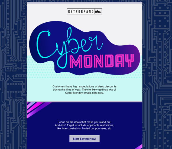 Cyber Monday email template