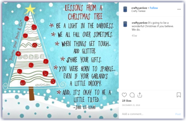 example holiday social media post