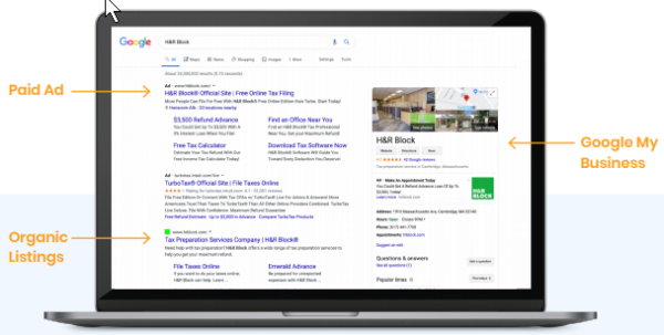 example Google My Business listing