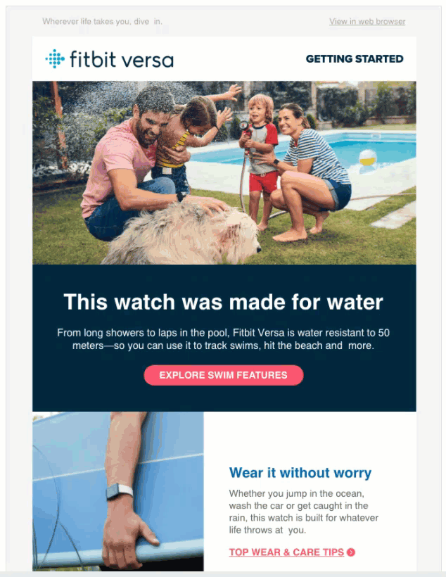 great email designs focus attention through spacing