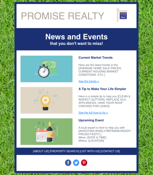 real estate email templates for newsletters