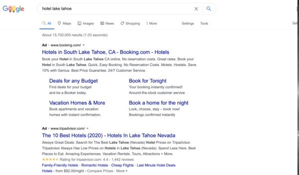 a travel advertisement strategy should include Google Ads