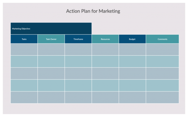 example marketing action plan